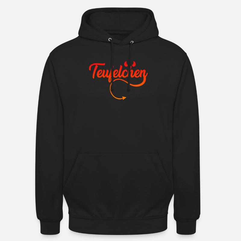 Engelchen Teufelchen Teufel - Unisex Hoodie - Schwarz