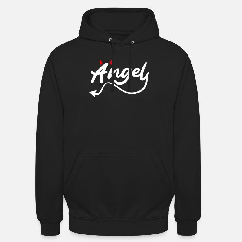 Teufel Teufelchen Engelchen - Unisex Hoodie - Schwarz