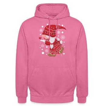 Christmas Wichtel Partner Look - Unisex Hoodie - pink - Front - Alina (178cm) & Michal (187cm)