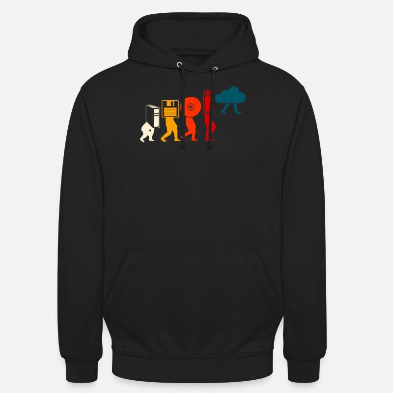 Évolution du programmeur Cloud. - Sweat-shirt à capuche unisexe - noir