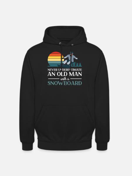 Snowboarding Snowboard Retro Never - Unisex Hoodie - black
