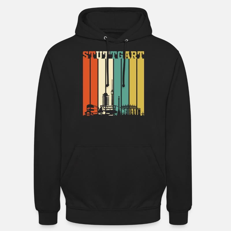 Stuttgart | Stuttgart Geschenk Skyline - Unisex Hoodie - Schwarz