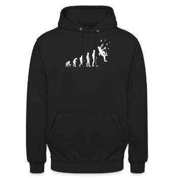 Climber Evolution Salle d’escalade - Sweat-shirt à capuche unisexe - noir - Devant - Alina (178cm) & Michal (187cm)