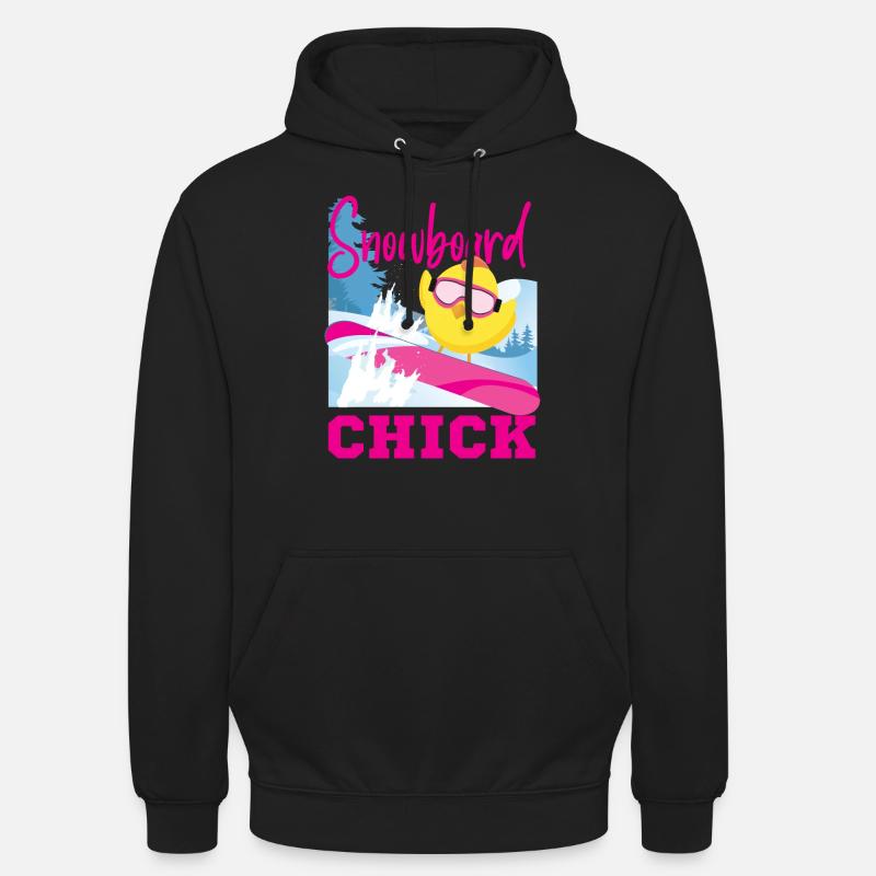 Snowboard Snowboard Poulet - Sweat-shirt à capuche unisexe - noir