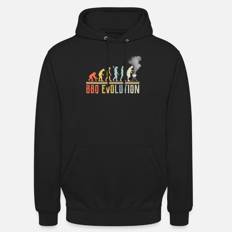 BBQ Evolution Funny Quote - Unisex Hoodie - black