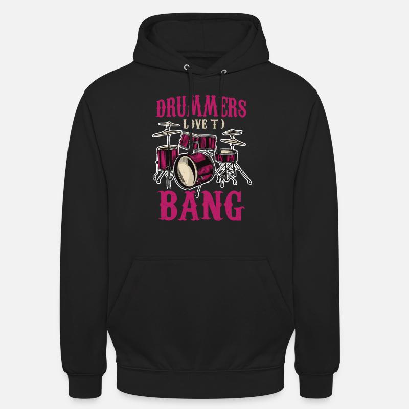Batterie de batteur - Sweat-shirt à capuche unisexe - noir