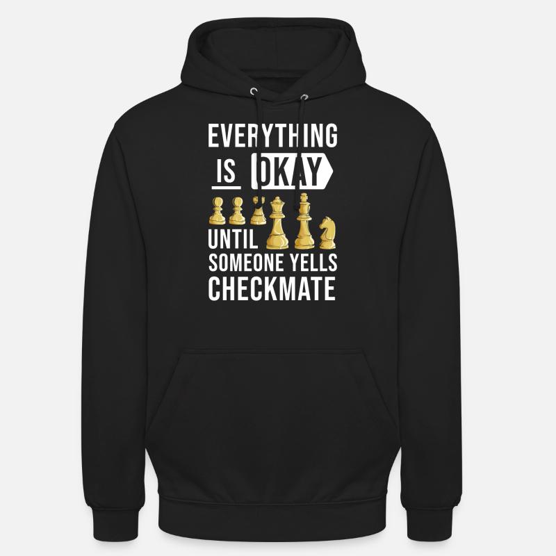 Échecs - Sweat-shirt à capuche unisexe - noir