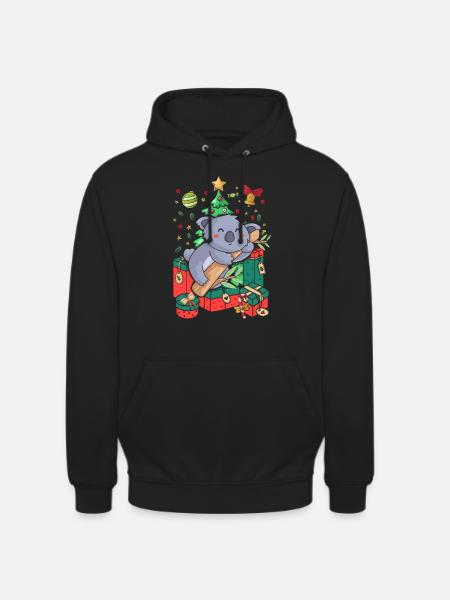 Ugly Christmas Sweater Koala - Unisex Hoodie - black