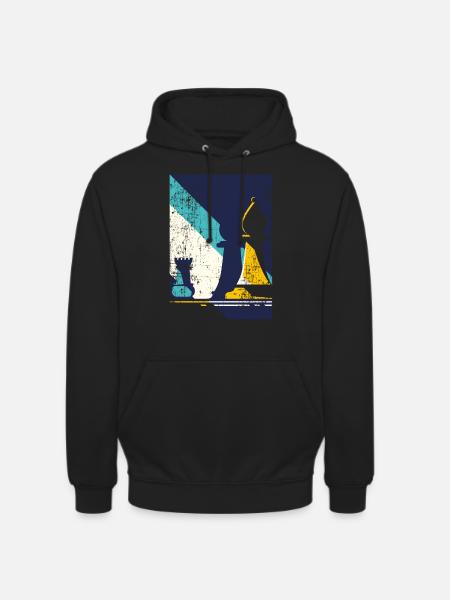 Retro Chess Player Gift - Unisex Hoodie - black