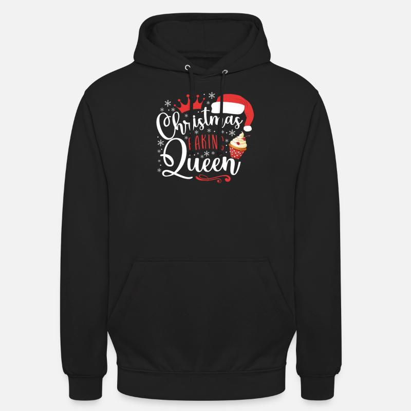 Bake Baking Christmas Cupcake - Unisex Hoodie - black