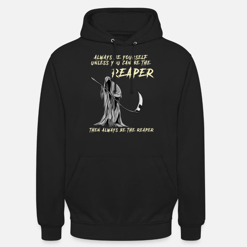 Sensenmann lustiger Spruch - Unisex Hoodie - Schwarz