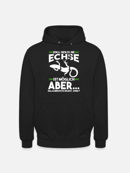 Terrarium Echse Echsen - Unisex Hoodie - Schwarz