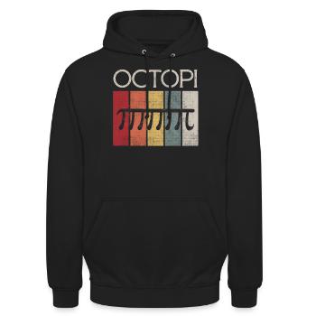 Octopi, PI, Math, Math Teacher Gift - Sweat-shirt à capuche unisexe - noir - Devant - Alina (178cm) & Michal (187cm)
