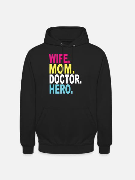 Femme Maman Docteur Héros - Sweat-shirt à capuche unisexe - noir