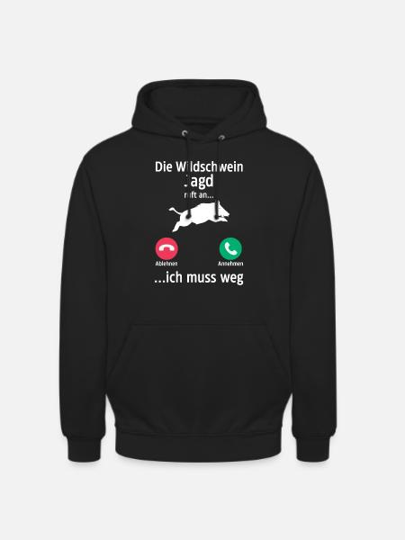 Jäger Wildschweinjäger Jagd - Unisex Hoodie - Schwarz