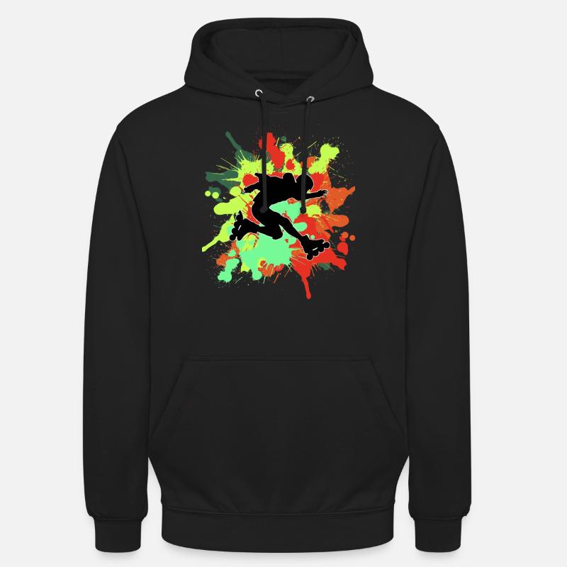 Rollerblades rollers - Sweat-shirt à capuche unisexe - noir