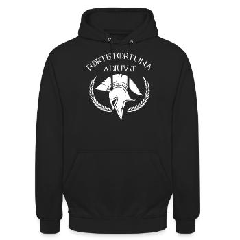 Fortis Fortuna Adiuvat, Roman - Unisex Hoodie - Schwarz - Vorne - Alina (178cm) & Michal (187cm)