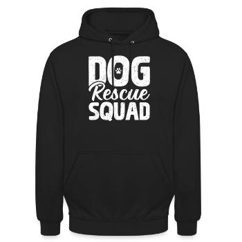 Dog Rescue Squad Animal Safety Animaux de rue - Sweat-shirt à capuche unisexe - noir - Devant - Alina (178cm) & Michal (187cm)