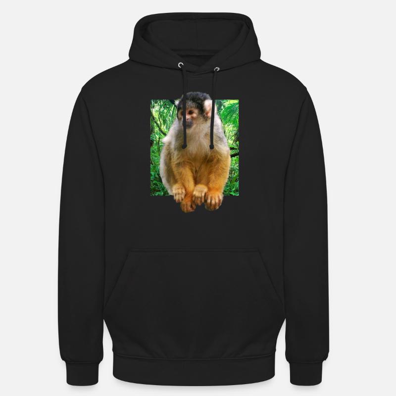 Crâne singe écureuil singe - Sweat-shirt à capuche unisexe - noir