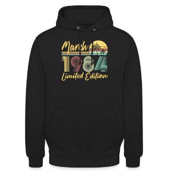 March 1984 Limited Edition - Unisex Hoodie - Schwarz - Vorne - Alina (178cm) & Michal (187cm)