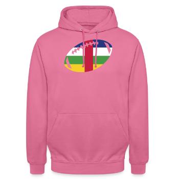 football central african republic - Unisex Hoodie - Pink - Vorne - Alina (178cm) & Michal (187cm)