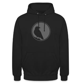 Der Rabe - Unisex Hoodie - Schwarz - Vorne - Alina (178cm) & Michal (187cm)