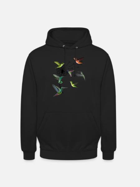 Hummbingbird Dandelion Humminbird Hummingbird - Unisex Hoodie - black