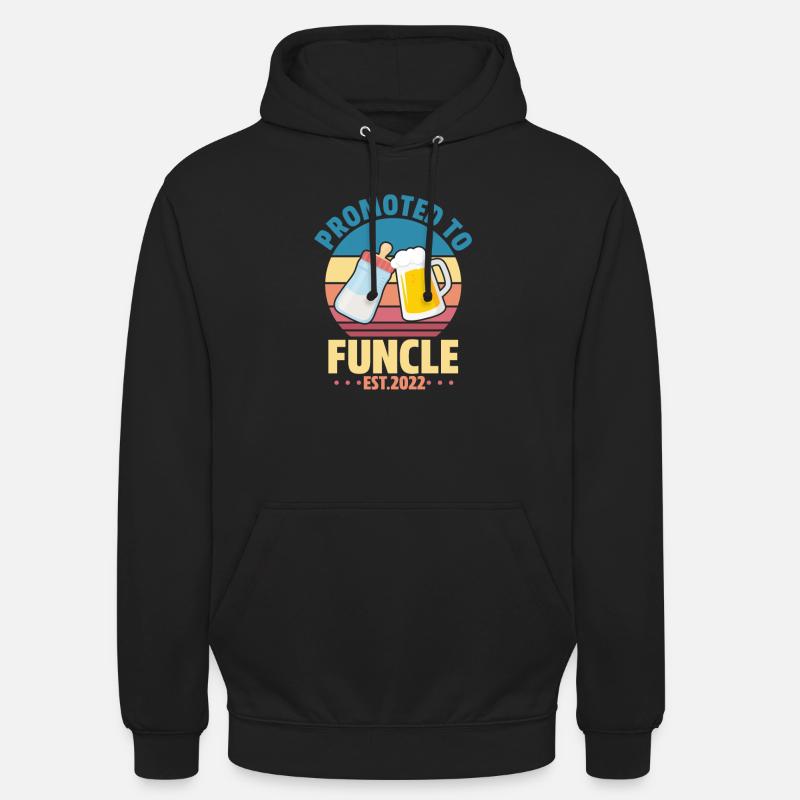 Grossesse 2022 Oncle - Sweat-shirt à capuche unisexe - noir