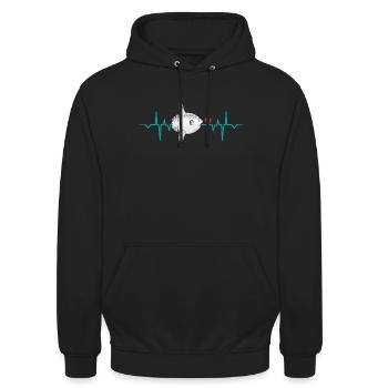 Mondfisch manta Thunfisch Wasser Meer Ozean Fisch - Unisex Hoodie - Schwarz - Vorne - Alina (178cm) & Michal (187cm)