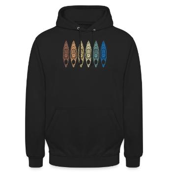 Kajak - Unisex Hoodie - Schwarz - Vorne - Alina (178cm) & Michal (187cm)