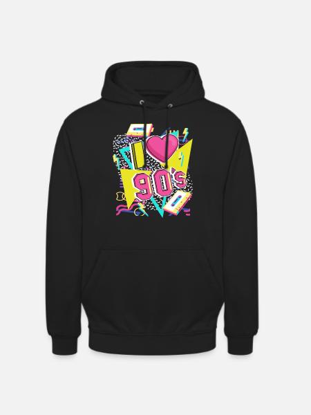 Jag älskar 90-talet 90er Jahre Retro - Luvtröja unisex - svart