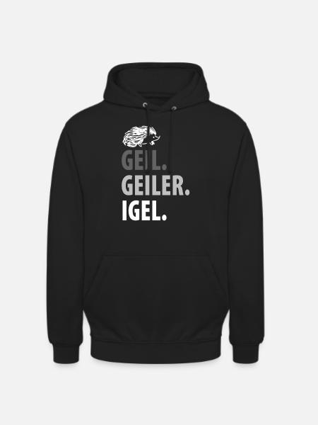 Igel - Unisex Hoodie - Schwarz