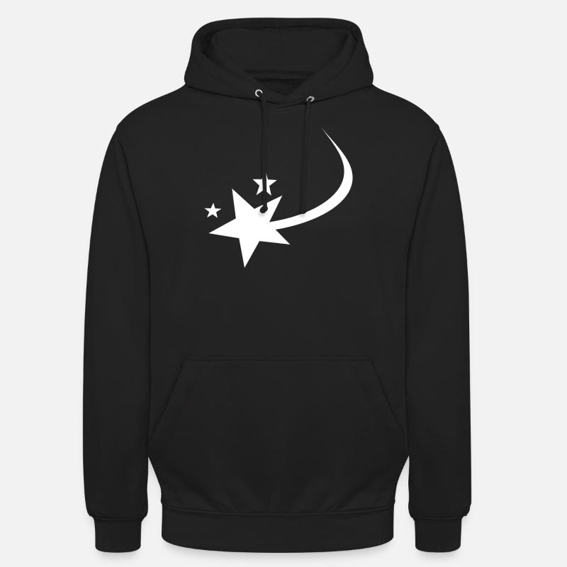 Sternschnuppe Weiss - Unisex Hoodie - Schwarz
