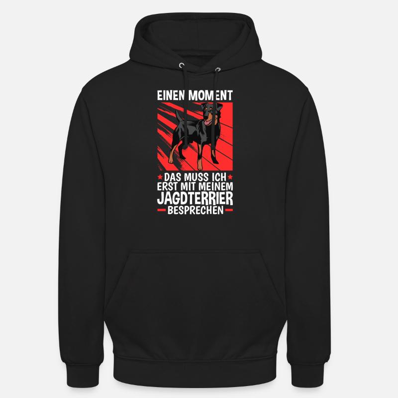 Mit Jagdterrier besprechen Deutscher Jagdterrier - Unisex Hoodie - Schwarz