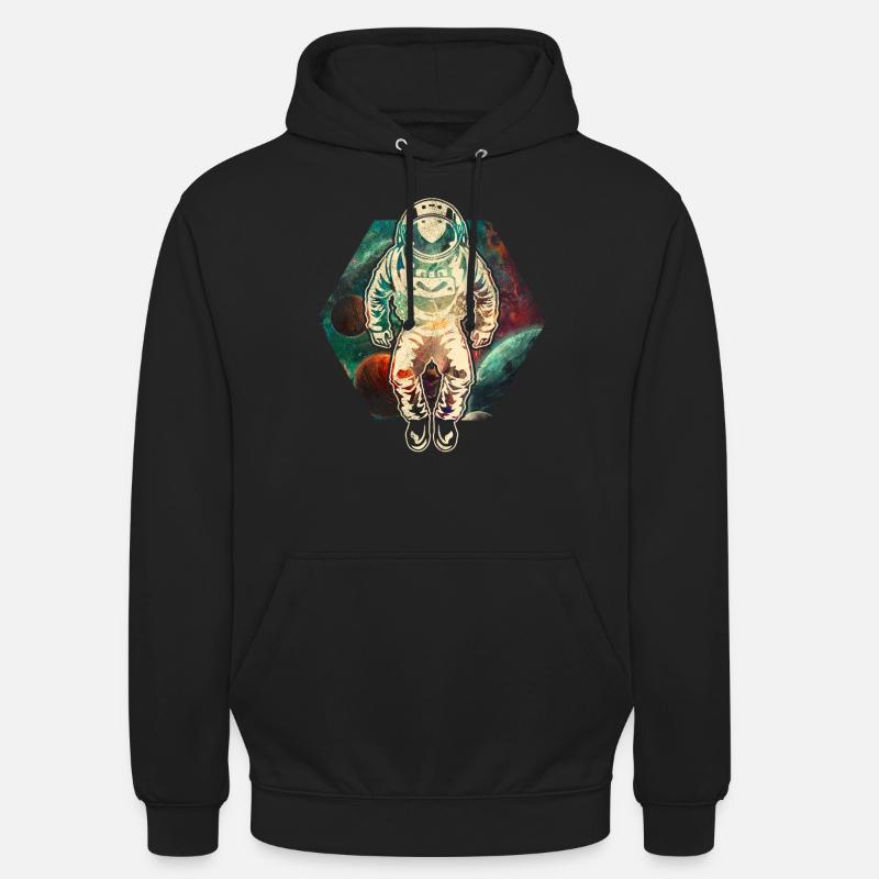 Astronaute dans l’espace - Sweat-shirt à capuche unisexe - noir