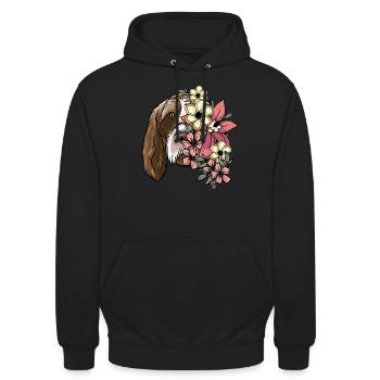 Spinone Italiano Hunde - Unisex Hoodie - Schwarz - Vorne - Alina (178cm) & Michal (187cm)
