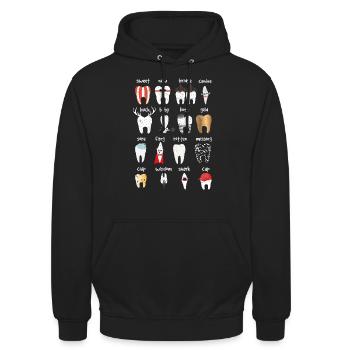 Zahnarzt - Unisex Hoodie - Schwarz - Vorne - Alina (178cm) & Michal (187cm)