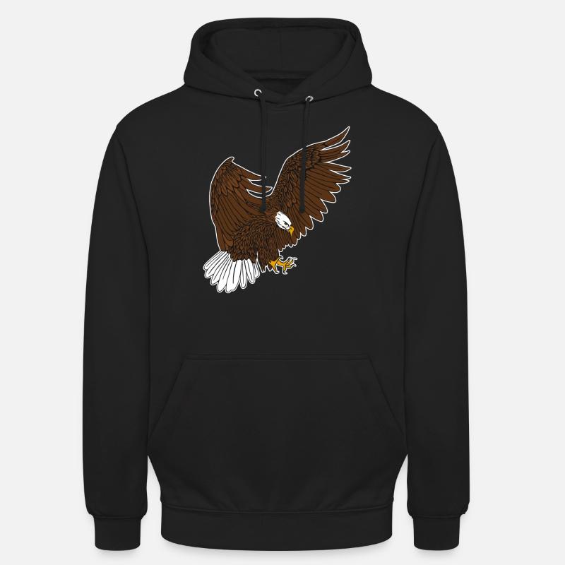 skallet ørn - Unisex-hettegenser - svart