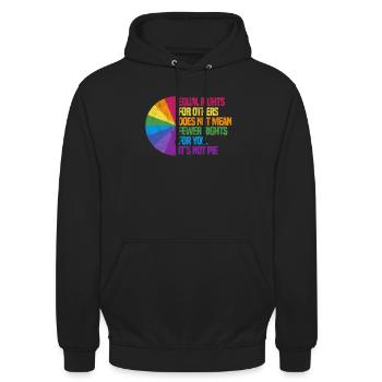 Menschenrechte Antirassismus Toleranz Geschenk - Unisex Hoodie - Schwarz - Vorne - Alina (178cm) & Michal (187cm)