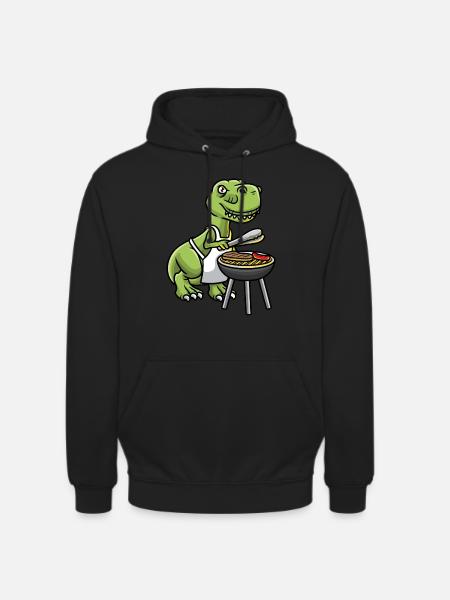 Griller Dinosaur T-Rex Grill BBQ - Sweat-shirt à capuche unisexe - noir