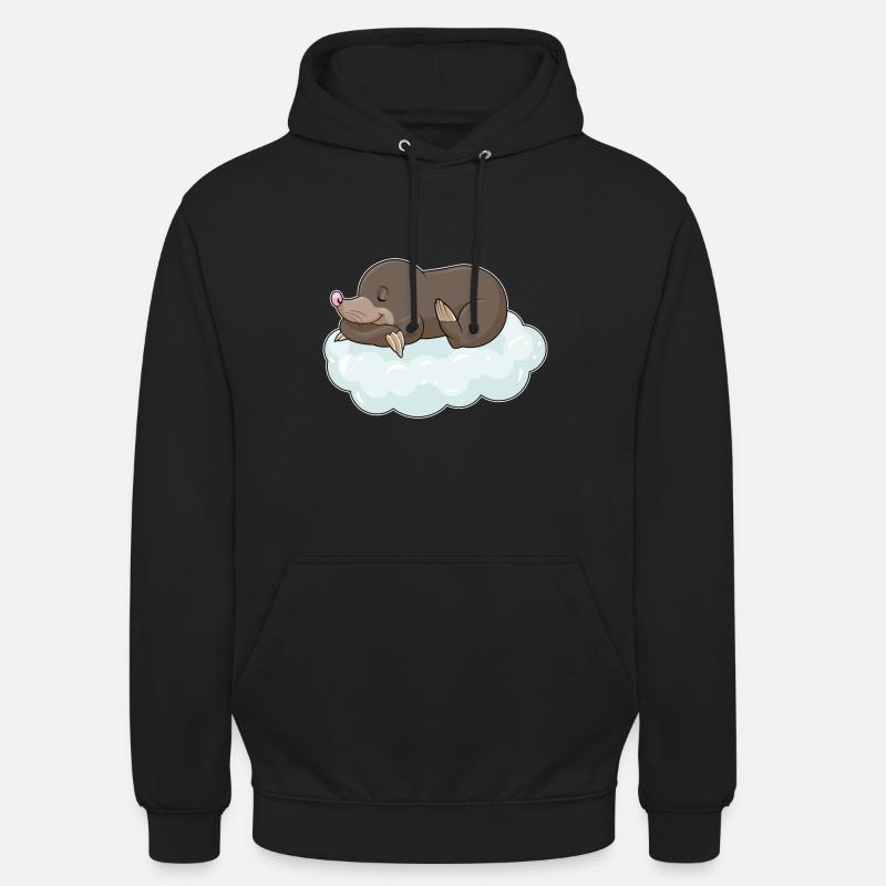 Mole on clouds - Unisex Hoodie - black