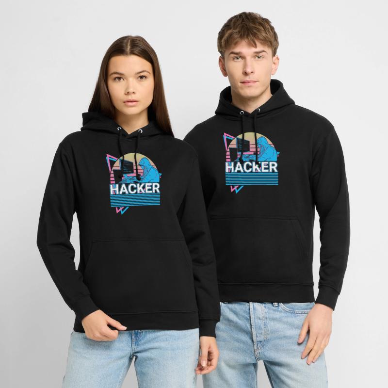 Hacker Coding Programmer Vaporwave Aesthetic Unisex Hoodie