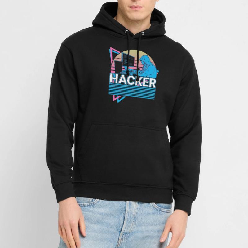 Hacker Coding Programmer Vaporwave Aesthetic Unisex Hoodie