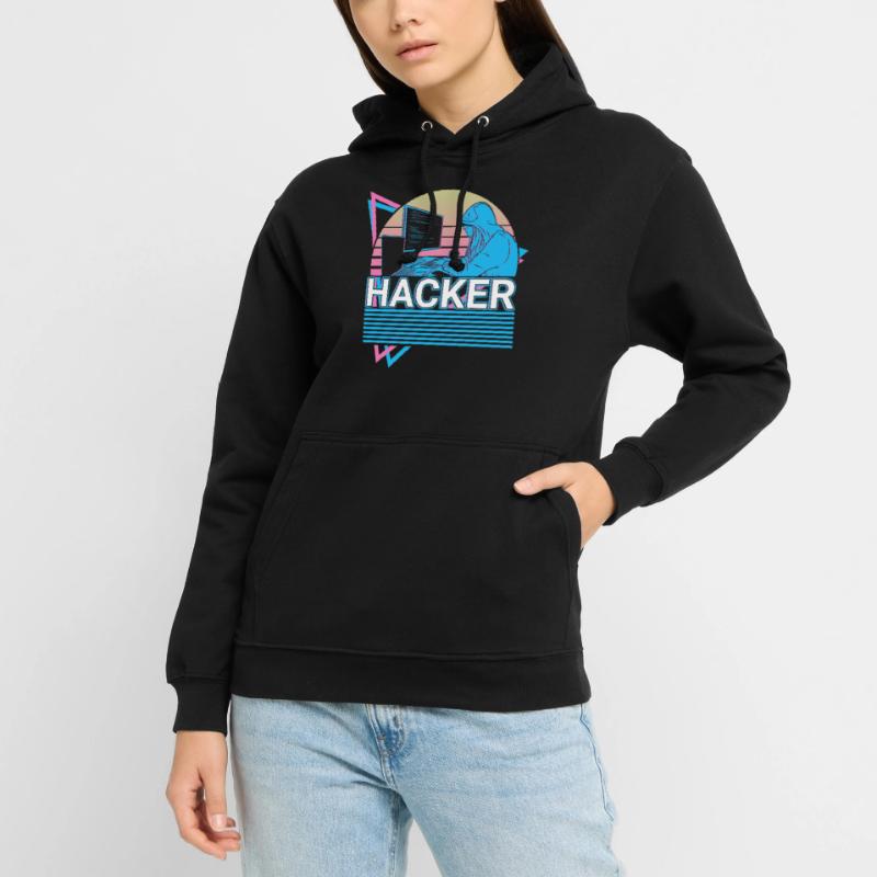 Hacker Coding Programmierer Vaporwave Ästhetisches Unisex Hoodie