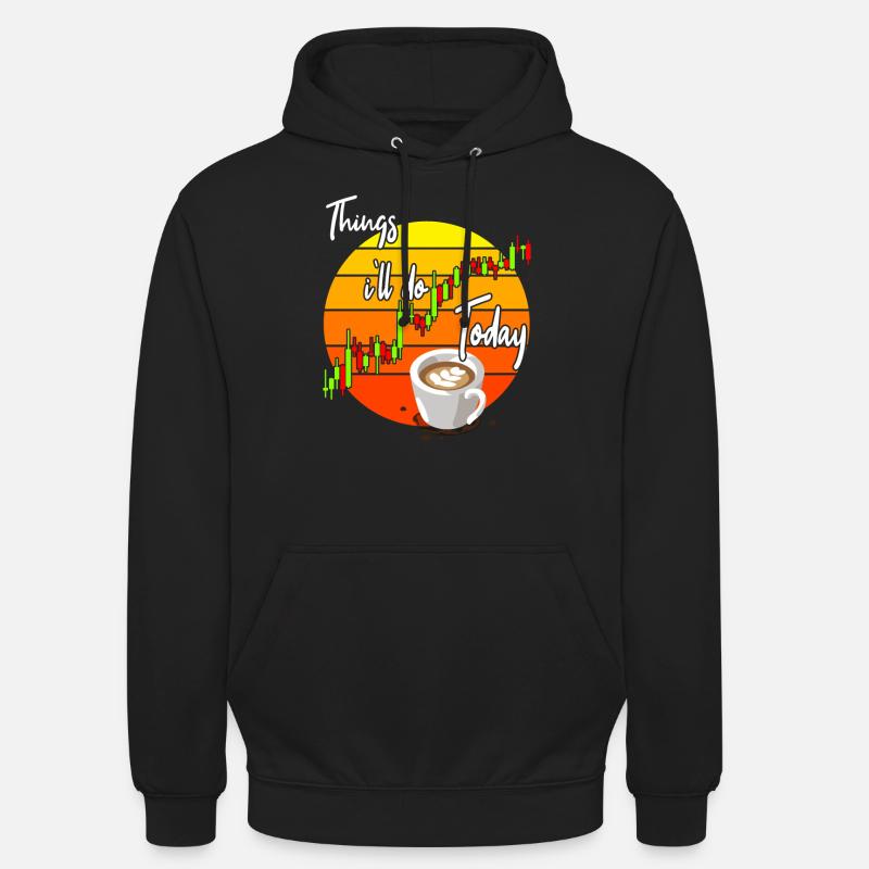Café et commerce - Sweat-shirt à capuche unisexe - noir