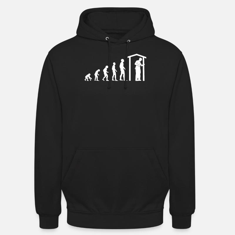 Zimmermann Beruf Evolution Zimmerer Geschenk - Unisex Hoodie - Schwarz