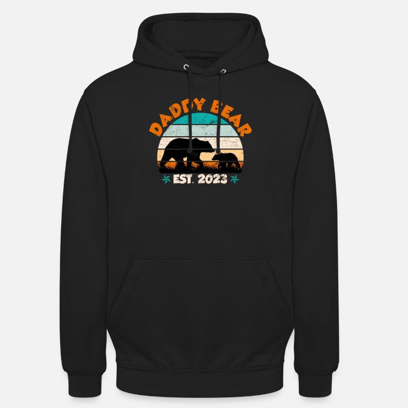 Daddy Bear Werdender Papa 2023 - Unisex Hoodie - Schwarz