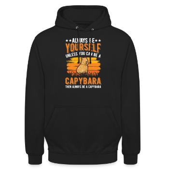 Soyez toujours vous-même Sauf si vous pouvez être un Capybara - Sweat-shirt à capuche unisexe - noir - Devant - Alina (178cm) & Michal (187cm)