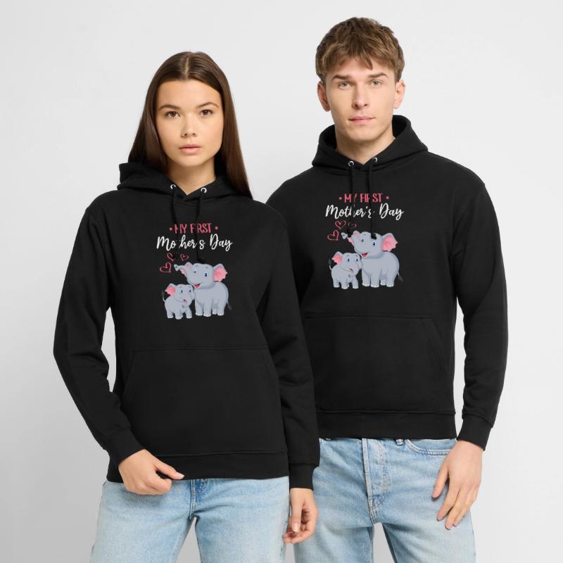 Muttertag Elefantenmutter Mein erster Muttertag Unisex Hoodie
