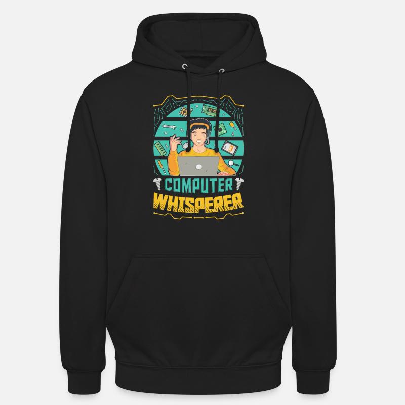 Computer Whisperer IT-support - Hættetrøje unisex - sort